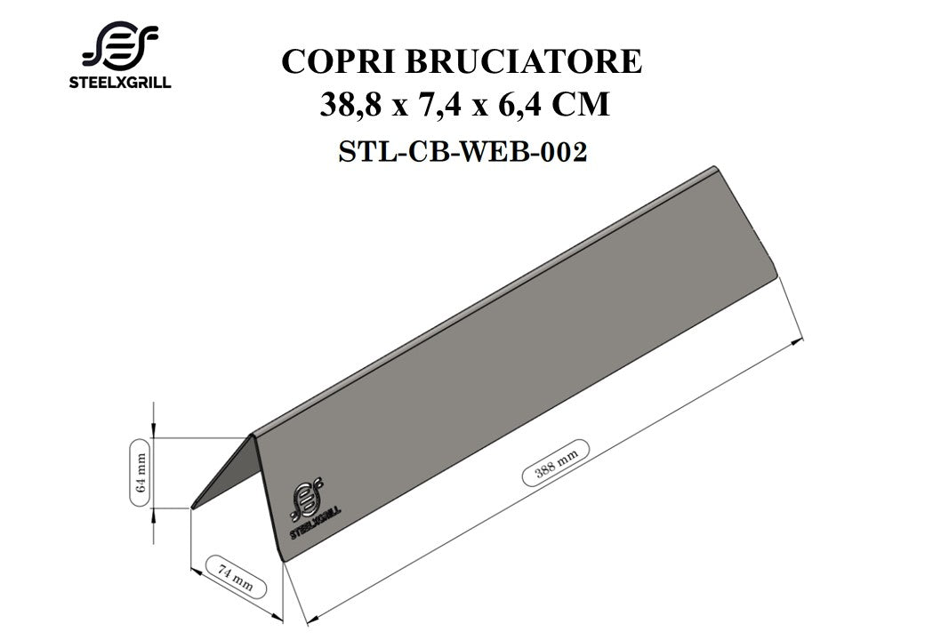 Copri Bruciatore BBQ | Copri Bruciatore 5 Pezzi | STEELXGRILL