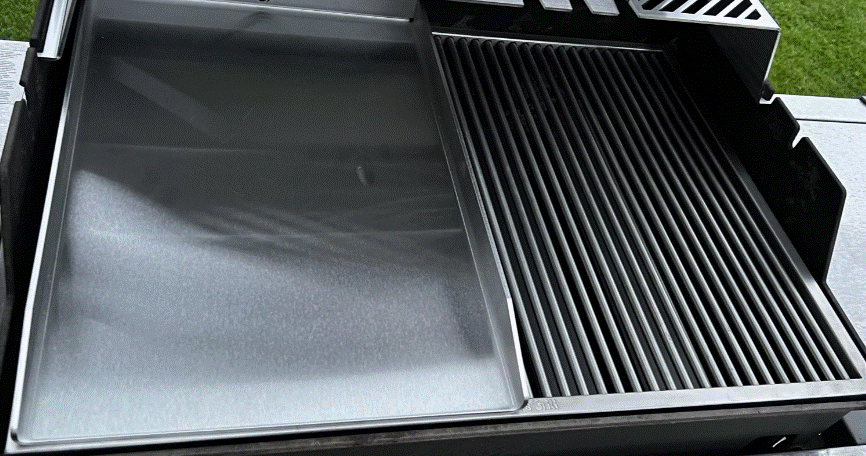 Plancha in Acciaio Inox | Da Appoggio su Griglia Barbecue | 400x300x36 mm | misura universale per molti barbecue