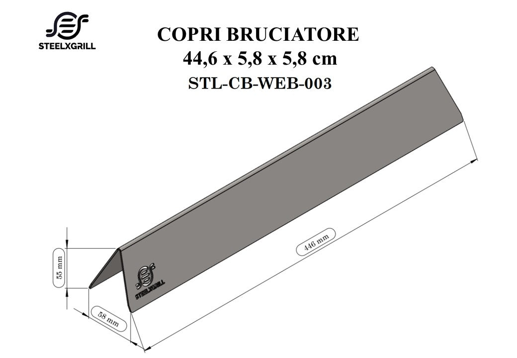 Copri Bruciatori Inossidabile | 5 Pezzi Copri Bruciatori | STEELXGRILL