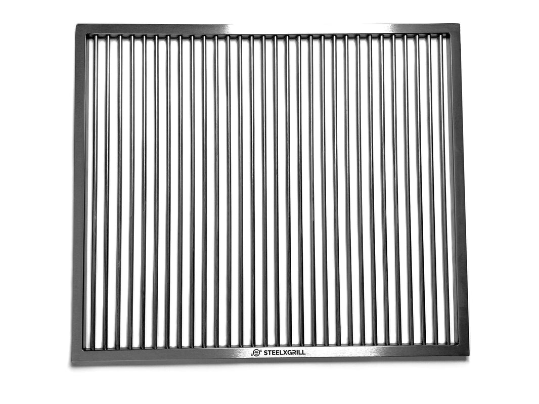 Griglia rettangolare doppia 40x50 cm per barbecue in acciaio zincato e manico in legno Griglia rettangolare doppia 40x50 cm per barbecue in acciaio zincato e manico in legno